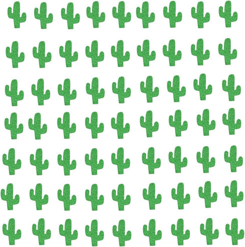 Glitter Green Cacti Confetti Decoration, 100Pcs/pack for Fiesta Engagement, Wedding, Bridal Shower, Bachelorette
