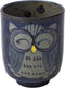 ????(Saikaitoki) Hasamiyaki 83972 Yunomi Cup - Large, Hand-painted Owl Pattern, Blue