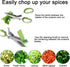 Garlic Press and Herb Scissors Set - 6 Pieces with Mincer and Multipurpose Scissors, Rustproof Kitchen Tools