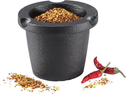 Zassenhaus Cast Iron Spice Grinder Set with Beech Wood Lid, 3 Inches (Black)