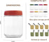 16 OZ 8 Pack (16oz-8 Pack) Overnight Oats Jars with Airtight Lids and Jar Sleeve, Glass Containers for Meal Prep