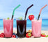 Senneny Set of 5 Stainless Steel Straws with 2 Cleaning Brushes, 1 Portable Bag, Silicone Flex Tips Elbows Cover