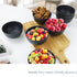 Homienly Cereal Bowls, 8 PCS Dessert and Snack Bowls, Unbreakable Lightweight Wheat Straw Fiber, Black, 10 OZ