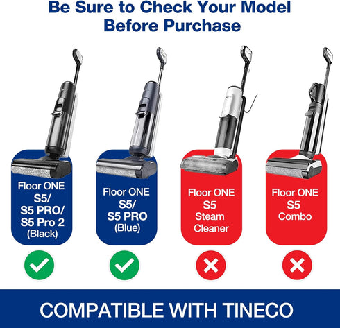 S5 S5, S5 S5 2, S5 2 2 Roller Brush and HEPA Vacuum Filter Replacement for Tineco Floor ONE Pro, Pro Blue Smart
