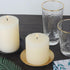 Decorative Iron Plate Candle Holder, Stand for LED & Wax Candles, Spa, Bathroom, Weddings, Set of 2 (Gold)