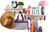 Spiretro Wall-Mounted Coat Hook Rack with Shelf - Set of 2, Rustic Wood Grey Organizer
