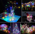 2 Pack 100 Fairy Lights Battery Operated String Lights LED Waterproof Copper Wire Twinkle Christmas Light with Timer