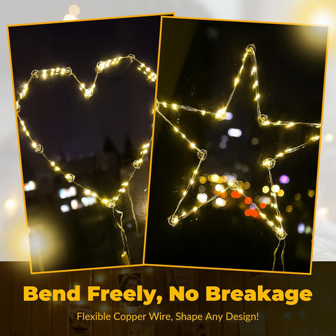 30 Pack White,7Ft 20LED ZSJWL Fairy Lights Battery Operated Warm Mini String Light, Waterproof Twinkle Light Silver
