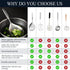 KAYCROWN 304 Stainless Steel Skimmer Slotted Spoon, Ladle/Strainer for Cooking, Frying, Pasta Strainer for Kitchen