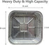10pack- 8 x 8 Aluminum Foil Pans, Disposable Heavy Duty Square Baking Cake Pans for Homemade Breads