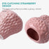 Navaris Strawberry Vase - Funky Ceramic Vase in Pink - Decorative Bookshelf Vases for Flowers - Unique Dopamine Decor