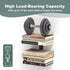 4 2 Pack(Black) Mefirt Invisible Floating Bookshelves for Wall, Tier Vertical Spine Book Tower, Heavy Duty Floating