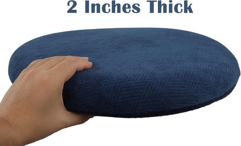 Sigmat Memory Foam Seat Cushion, Anti-slip Soft Round Stool Cushion, Chair Pad 16 Inch, Camel