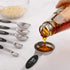 Magnetic Measuring Spoons Set of 5, Stainless Steel Dual Sided Stackable Teaspoon for Dry and Liquid Ingredients