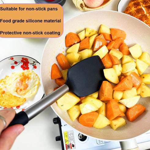 Silicone Spatula Set, Heat Resistant Spatulas for Nonstick Cookware, Large Nonstick Silicone Egg Spatula for Kitchen Use