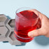 True Zoo Jumbo Iced Out Diamond Ice Tray, Silicone Mold and Ice Cube Tray for Cocktails, Makes 4 Ice Cubes, Grey