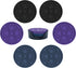 4 Inch Round Silicone Coasters Set of 6 (Black, Blue, Purple), Non-Slip