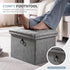 16x12x12 inches, 242 lb, oakvivo Storage Ottoman Cube Small Faux Leather Tuffed Foot Rest Stool with Rivet Design
