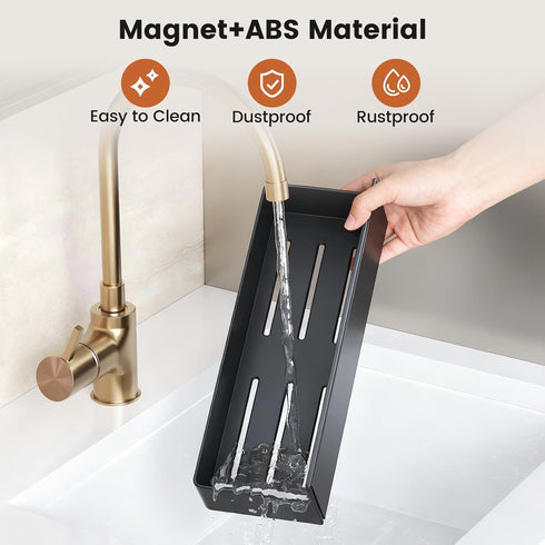 Refrigerator,6 Pack Black(6 Pack) Magnetic Spice Rack for Magnetic Shelf,Fridge Magnet Organizer with Paper Towel