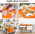 2 Pack 12 48 Inch Orange Small Short Table Runner x Solid Color Runners Coffee Table Dresser for Daily Party Home