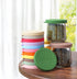 24 Pack 5 oz KIKINIKO Oui Yogurt Jar Lids - Oui Silicone Lids for Oui Yogurt Glass Jars,with Oui Yogurt Bottle Label