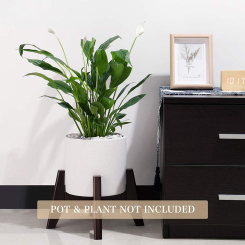 8 9 10 11 12 inches Seanmi Plant Stands for Indoor Plants, Bamboo Plant Stand, Mid Century Plant Holder, Adjustable
