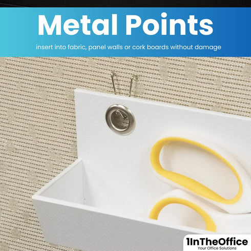 1InTheOffice Panel Wall Wire Hooks, Silver Wall Hooks for Fabric Panel Cubicle, 50 Pack