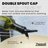 17 oz Set Zeppoli Kitchen Olive Oil & Vinegar Dispenser Bottle - with Removable Dual Spouts, Pour Funnel, Stainless