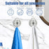 Heavy Duty Vacuum Suction Cup Hooks, Silver Plated Polished Super Suction for Kitchen Bathroom