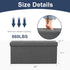 30in 660lbs, DUMOS Storage Ottoman Bench, Storage Chest, End of Bed Foot Rest Stool with Padded Seat, Bedroom Bench