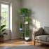 4 LINZINAR Plant Stand Indoor Outdoor Corner Tier Metal Plant Shelf Patio Plant Rack for Garden Corner Balcony Living