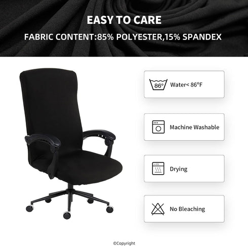 DIVA EN CAMINO DEC Office Chair Cover - Stretchable Universal Computer Chair Covering, Durable Zipper, Navy