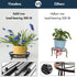 11.8 Inches, Yimobra Metal Plant Stand for Outdoor Indoor, Heavy Duty Flower Pots Holder Rustproof Wrought Iron Planter