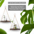 MITIME Hanging Shelves - Set of 2 Indoor Plant Shelf & Wall Hanging, Boho Style Floating Shelves