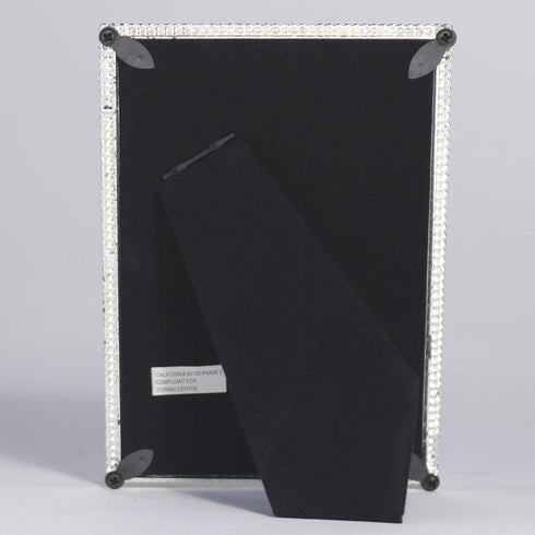 Lawrence Frames 4x6 Sarah Silver Metal Crystal Picture Frame