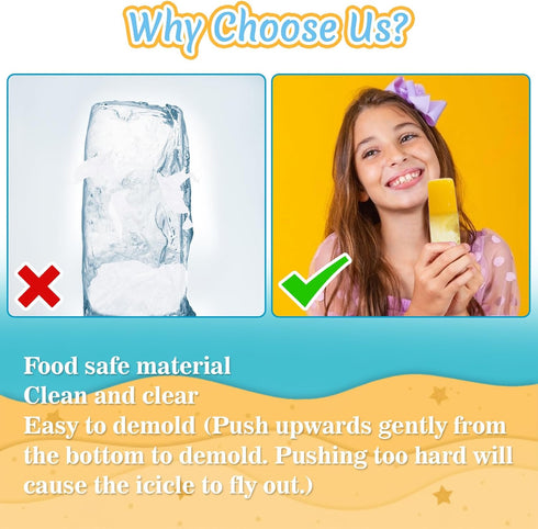 400 4x12 MAQIHAN Ice Candy Plastic Bags - Bolsas para bolis de hielo mexicanos Freeze Icepop Popsicle Mold Bags bolis