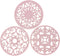Smitchraft Silicone Trivets for Hot Dishes, Pots & Pans, Multi-use Heat Resistant Mat Set of 3 Pink