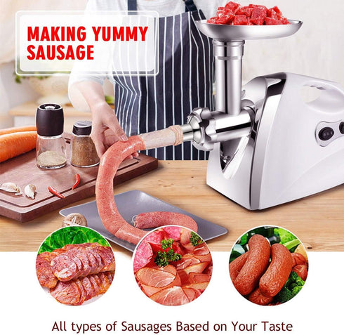 3 Pieces Sausage Stuffer Tubes - Stainless Steel Grinder Stuffer Tubes for Size 5 Meat Food Grinder