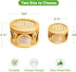 Set 2 of Small Boho Rattan Wicker Round Riser Plant Stand Indoor,Rustic Farmhouse Natural Wooden Circle Pedestal