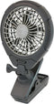 Treva 5 Inch Two Speed Battery & USB Powered Clip On Fan, Slim and Portable, Gray