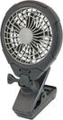 Treva 5 Inch Two Speed Battery & USB Powered Clip On Fan, Slim and Portable, Gray