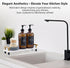 Set 16oz 12 (Set 6) Soap Dispenser Refillable Amber Glass Bottles with Brush Holder, Dish Scrub, Diatomite Tray