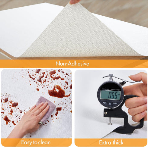 Viseeko Shelf Liner for Kitchen Cabinets, Non-Adhesive Drawer Liner, Easy to Use for Fridge, Shelves, and Storage Desks