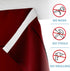 RYB HOME Extra Wide Blackout Door Curtain, 1 Panel W34 x L80 inch, Thermal Insulated Privacy Shade, Red