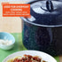 IMUSA USA C20666-1062810W Speckled Enamel Stock Pot with Lid, 4 Quart, Blue