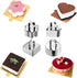 Cake Rings Stainless Steel Cooking Rings, Dessert Mousse Mold with Pusher for Making 6PCS Desserts
