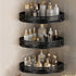 Asotckom 3-Pack, 11.42" x 8.27" x 2.09", Triangle Shower Kitchen Organizer, Caddy Bathroom