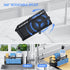 Rustproof Metal Sink Caddy with Detachable Dish Cloth Holder - Black