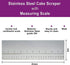 10inch Metal Cake Scraper, Stainless Steel Cake Edge Smoother for Buttercream Decorating