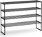 SONGMICS Shoe Rack, 4-Tier Shoe Organizer, Metal Storage Shelf, Upright or Upside